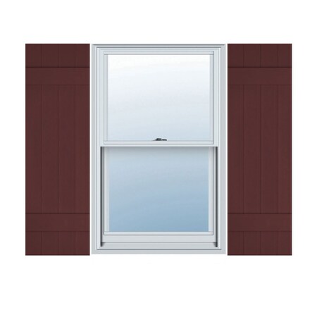 Ekena Millwork 14 in. W x 47 in. H Builders Edge, 2 Batten, Board-n-Batten Shutters, 078 - Wineberry, PR 080140047078